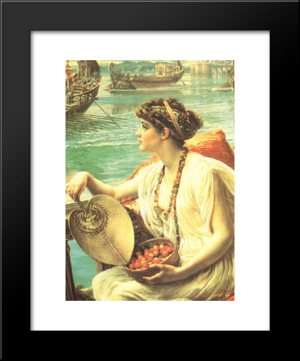 A Roman Boat Race 20x24 Black Modern Wood Framed Art Print Poster by Poynter, Edward John