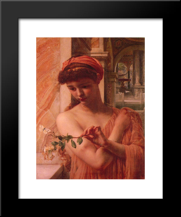 Psyche In The Temple Of Love 20x24 Black Modern Wood Framed Art Print Poster by Poynter, Edward John