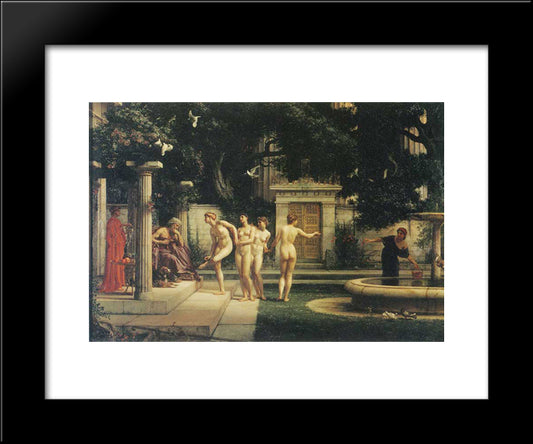 A Visit To Aesclepius 20x24 Black Modern Wood Framed Art Print Poster by Poynter, Edward John