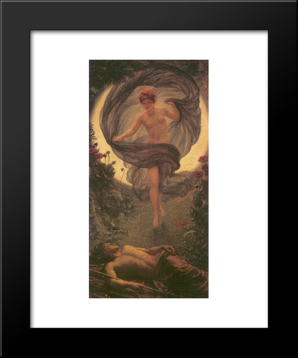 The Vision Of Endymion 20x24 Black Modern Wood Framed Art Print Poster by Poynter, Edward John