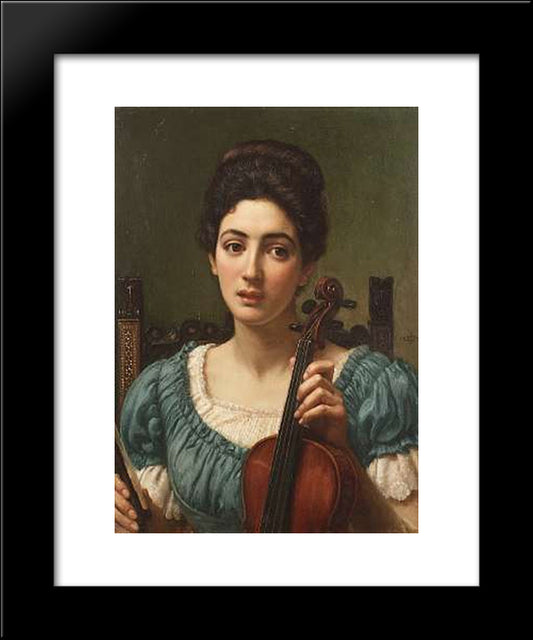 The Violinist 20x24 Black Modern Wood Framed Art Print Poster by Poynter, Edward John