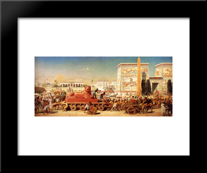 Israel In Egypt 20x24 Black Modern Wood Framed Art Print Poster by Poynter, Edward John