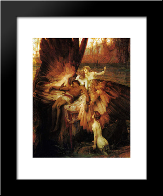 Lament For Icarus 20x24 Black Modern Wood Framed Art Print Poster by Draper, Herbert James Draper