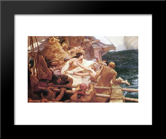 The Golden Fleece 20x24 Black Modern Wood Framed Art Print Poster by Draper, Herbert James Draper