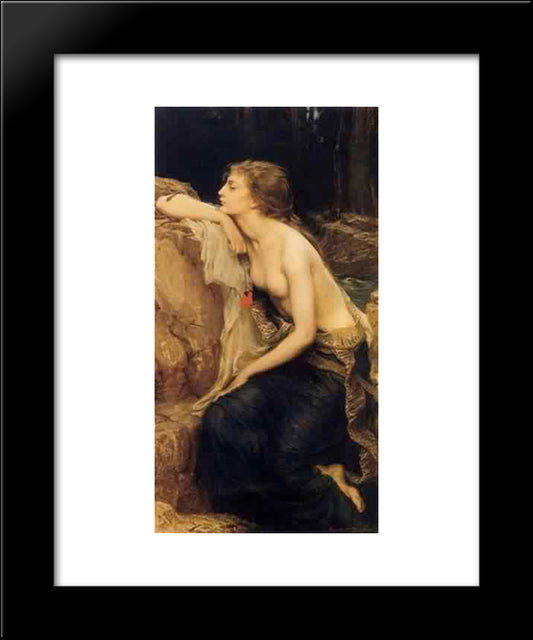 Lamia 20x24 Black Modern Wood Framed Art Print Poster by Draper, Herbert James Draper
