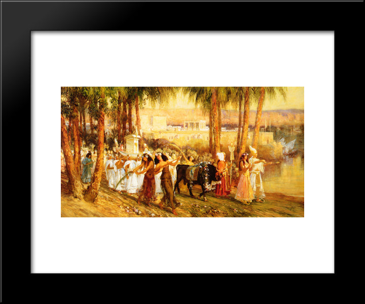 Procession In Honor Of Isis 20x24 Black Modern Wood Framed Art Print Poster by Bridgman, Frederick Arthur
