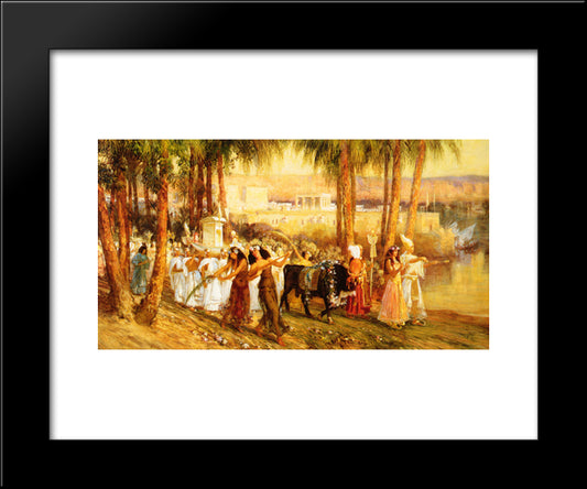 Procession In Honor Of Isis 20x24 Black Modern Wood Framed Art Print Poster by Bridgman, Frederick Arthur