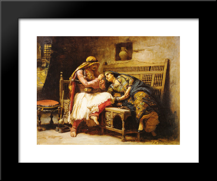 Queen Of The Brigands 20x24 Black Modern Wood Framed Art Print Poster by Bridgman, Frederick Arthur