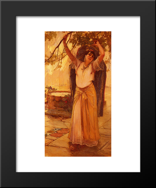 Spanish Lady 20x24 Black Modern Wood Framed Art Print Poster by Bridgman, Frederick Arthur
