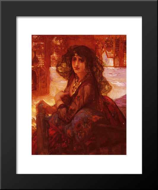 Harem Girl 20x24 Black Modern Wood Framed Art Print Poster by Bridgman, Frederick Arthur