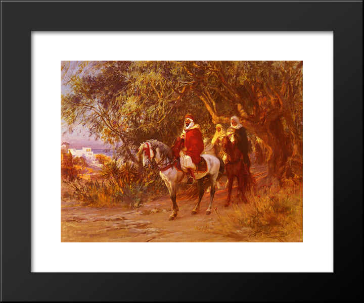 The Return 20x24 Black Modern Wood Framed Art Print Poster by Bridgman, Frederick Arthur