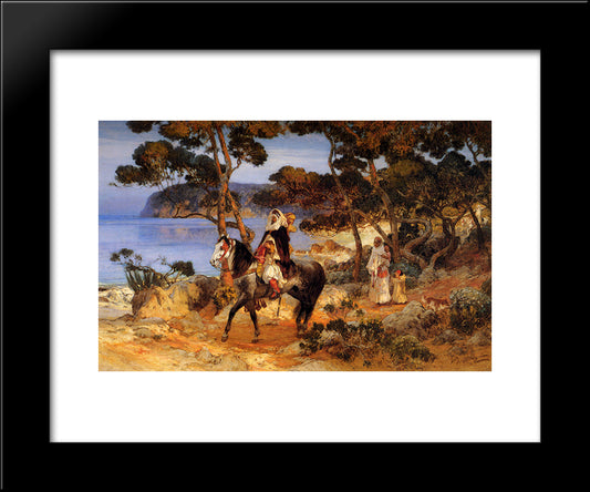 A Coastal Trail 20x24 Black Modern Wood Framed Art Print Poster by Bridgman, Frederick Arthur