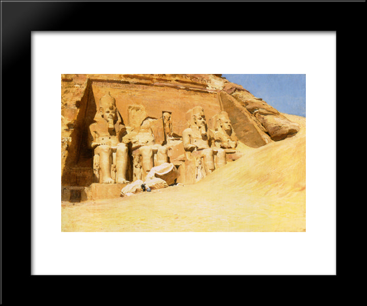 Abu Simbel 20x24 Black Modern Wood Framed Art Print Poster by Bridgman, Frederick Arthur