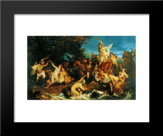 The Triumph Of Ariadne 20x24 Black Modern Wood Framed Art Print Poster by Makart, Hans