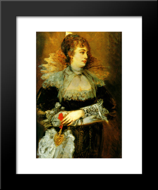 Hanna Klinkosch 20x24 Black Modern Wood Framed Art Print Poster by Makart, Hans