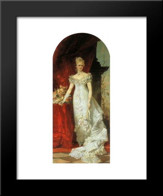 Kronprinzessin Stephanie 20x24 Black Modern Wood Framed Art Print Poster by Makart, Hans