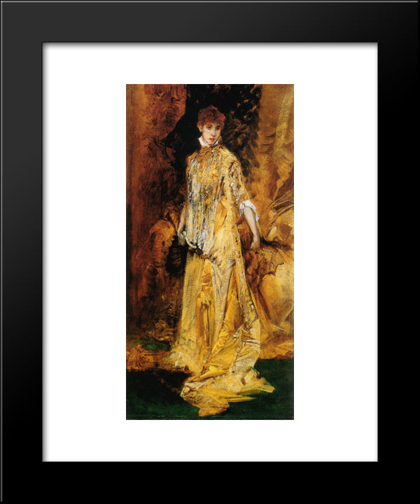 Sarah Bernhardt 20x24 Black Modern Wood Framed Art Print Poster by Makart, Hans