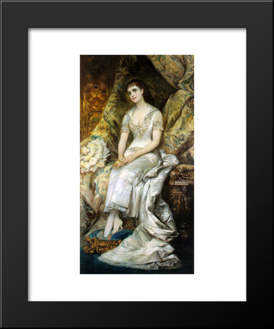 An Elegant Lady 20x24 Black Modern Wood Framed Art Print Poster by Makart, Hans