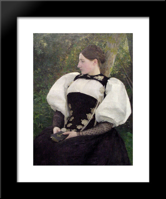 A Woman From Bern, Switzerland 20x24 Black Modern Wood Framed Art Print Poster by Dagnan-Bouveret, Pascal Adolphe Jean