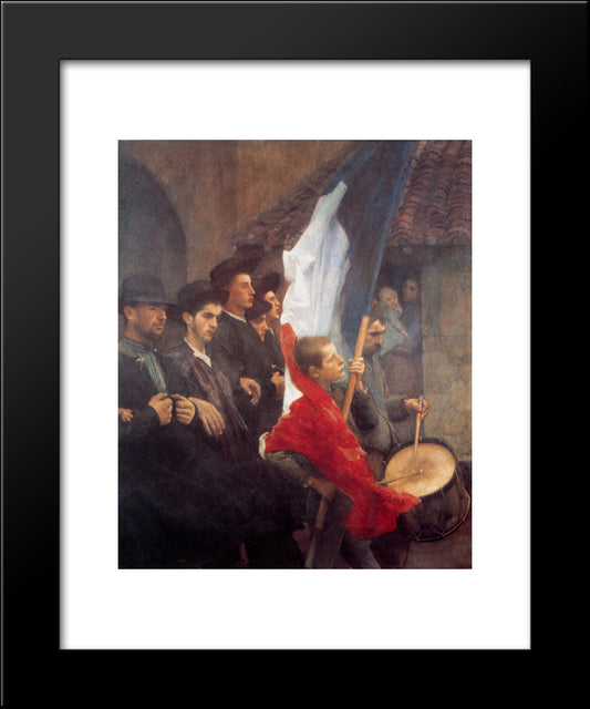 The Conscripts 20x24 Black Modern Wood Framed Art Print Poster by Dagnan-Bouveret, Pascal Adolphe Jean