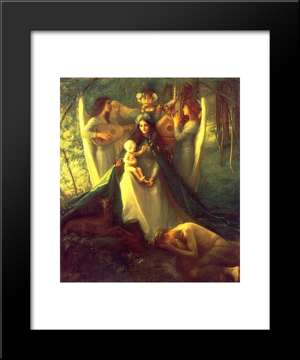 Consolatrix Afflictorum 20x24 Black Modern Wood Framed Art Print Poster by Dagnan-Bouveret, Pascal Adolphe Jean