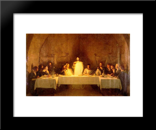 The Last Supper 20x24 Black Modern Wood Framed Art Print Poster by Dagnan-Bouveret, Pascal Adolphe Jean