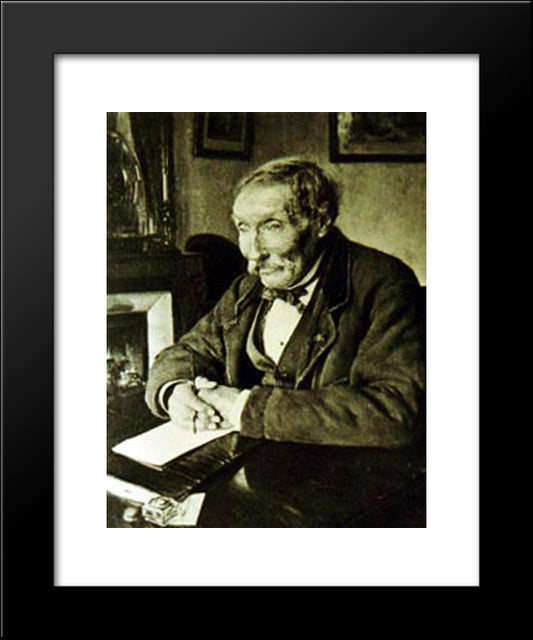 Portrait Of Dagnan'Bouveret'S Grandfather 20x24 Black Modern Wood Framed Art Print Poster by Dagnan-Bouveret, Pascal Adolphe Jean
