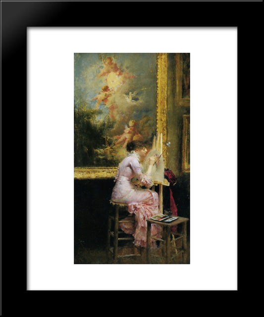 Lartiste Au Musee 20x24 Black Modern Wood Framed Art Print Poster by Dagnan-Bouveret, Pascal Adolphe Jean