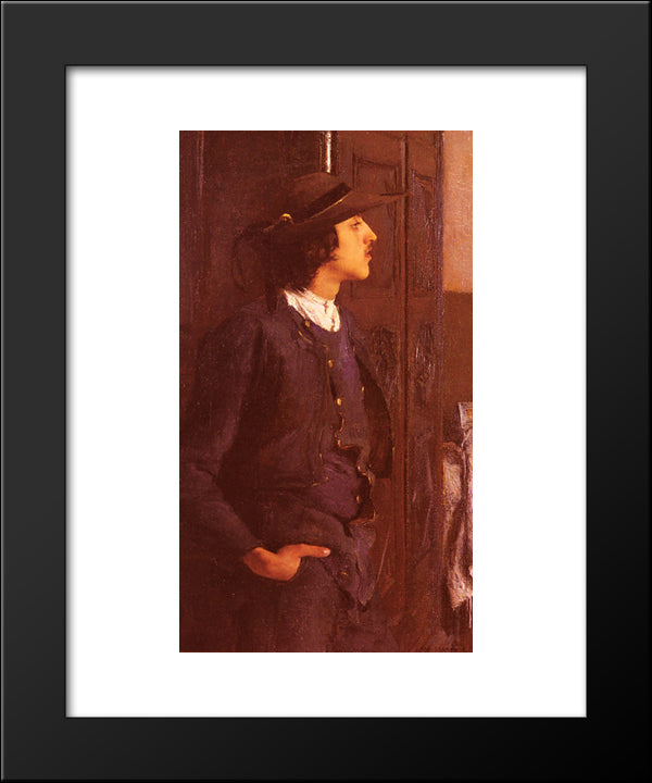 A Young Breton Man 20x24 Black Modern Wood Framed Art Print Poster by Dagnan-Bouveret, Pascal Adolphe Jean