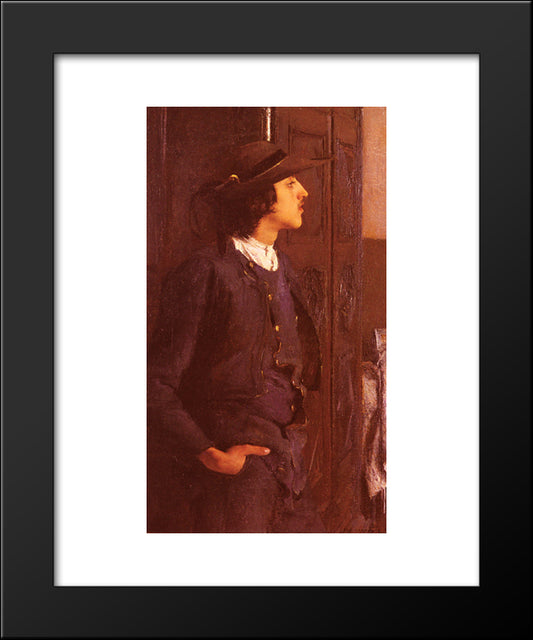 A Young Breton Man 20x24 Black Modern Wood Framed Art Print Poster by Dagnan-Bouveret, Pascal Adolphe Jean