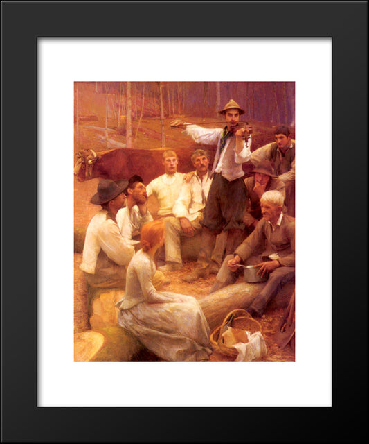 In The Forest 20x24 Black Modern Wood Framed Art Print Poster by Dagnan-Bouveret, Pascal Adolphe Jean