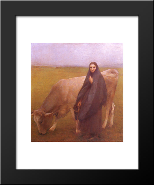 In The Meadow 20x24 Black Modern Wood Framed Art Print Poster by Dagnan-Bouveret, Pascal Adolphe Jean