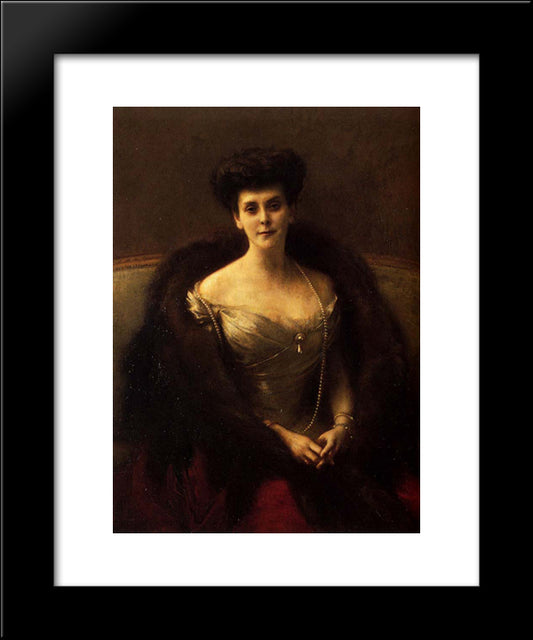 Portrait Of Princess O. V. Paley 20x24 Black Modern Wood Framed Art Print Poster by Dagnan-Bouveret, Pascal Adolphe Jean