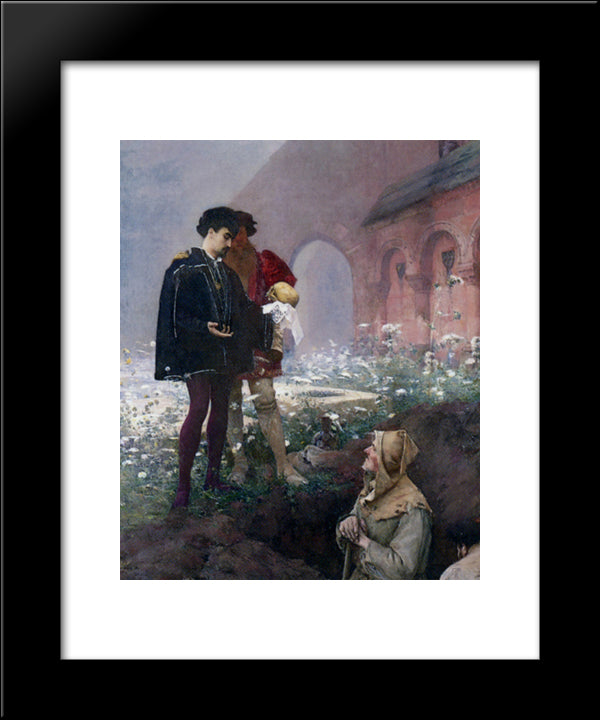 Hamlet Et Les Fossoyeurs 20x24 Black Modern Wood Framed Art Print Poster by Dagnan-Bouveret, Pascal Adolphe Jean