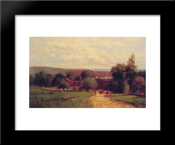 Spring 20x24 Black Modern Wood Framed Art Print Poster by Inness, George