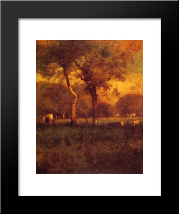 California 20x24 Black Modern Wood Framed Art Print Poster by Inness, George