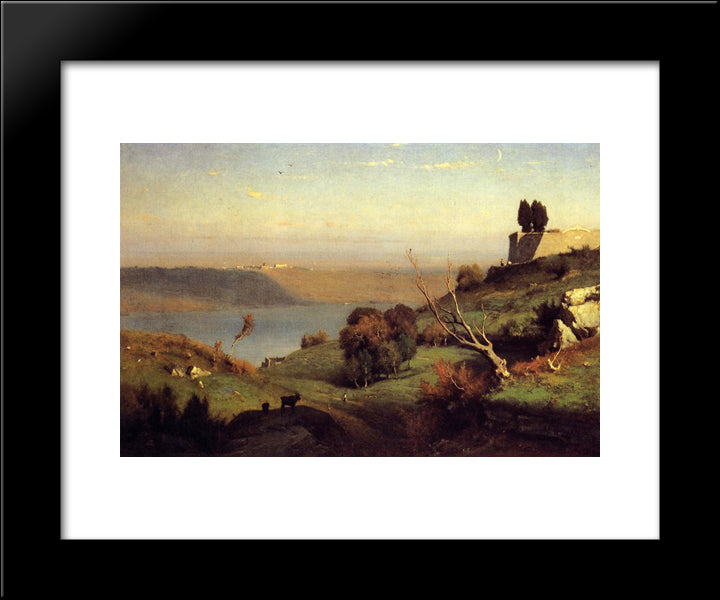 Castel Gandolfo 20x24 Black Modern Wood Framed Art Print Poster by Inness, George