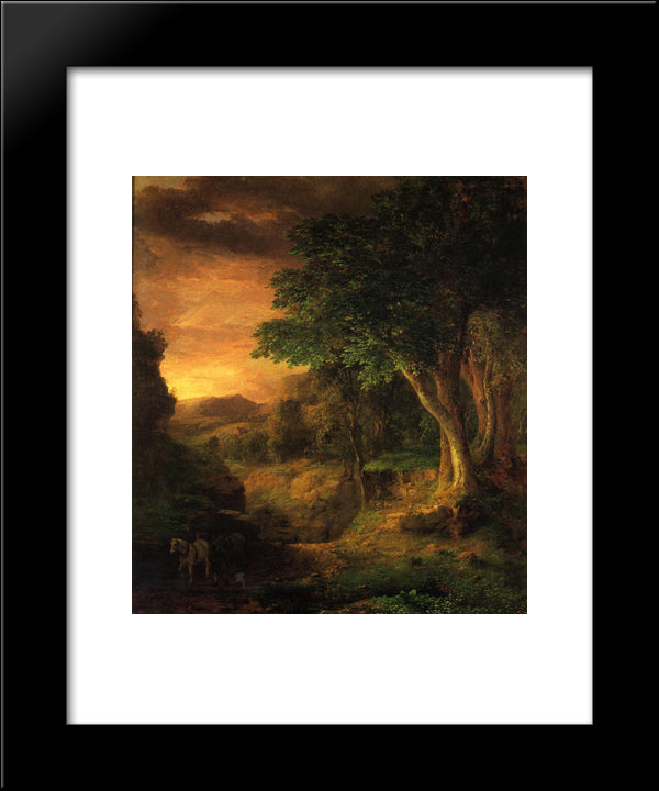 In The Berkshires 20x24 Black Modern Wood Framed Art Print Poster by Inness, George