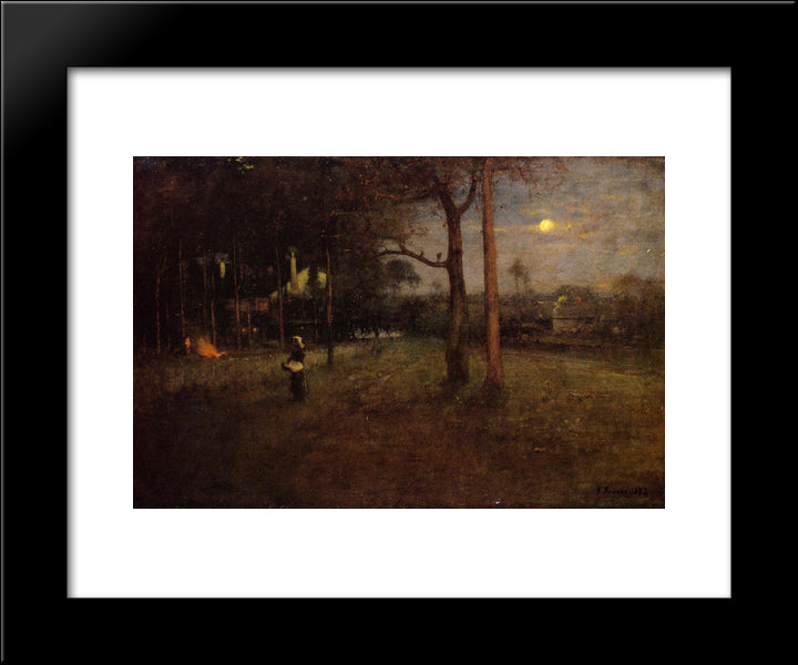 Moonlight, Tarpon Springs, Florida 20x24 Black Modern Wood Framed Art Print Poster by Inness, George
