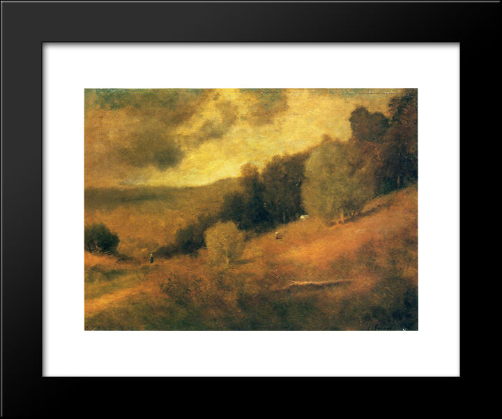 Stormy Day 20x24 Black Modern Wood Framed Art Print Poster by Inness, George