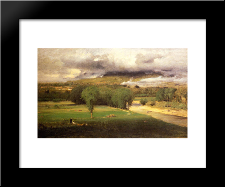 Sacco Ford: Conway Meadows 20x24 Black Modern Wood Framed Art Print Poster by Inness, George