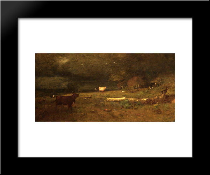 The Coming Storm 20x24 Black Modern Wood Framed Art Print Poster by Inness, George