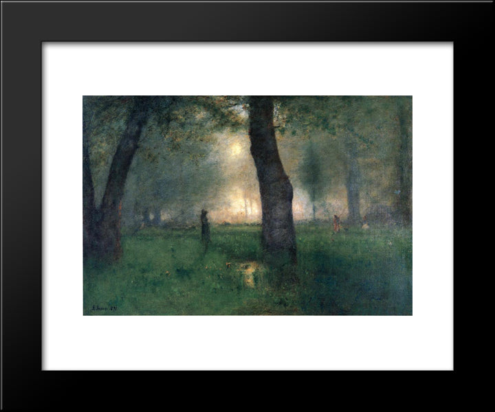 The Trout Brook 20x24 Black Modern Wood Framed Art Print Poster by Inness, George