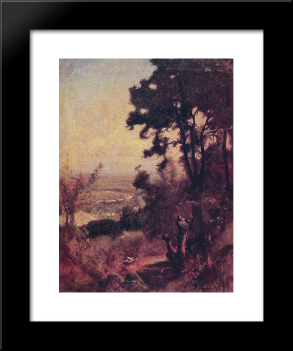 Valley Near Perugia 20x24 Black Modern Wood Framed Art Print Poster by Inness, George