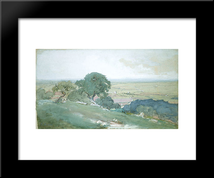 Olive Trees At Tivoli 20x24 Black Modern Wood Framed Art Print Poster by Inness, George