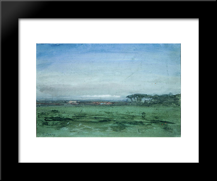 Across The Campagna 20x24 Black Modern Wood Framed Art Print Poster by Inness, George
