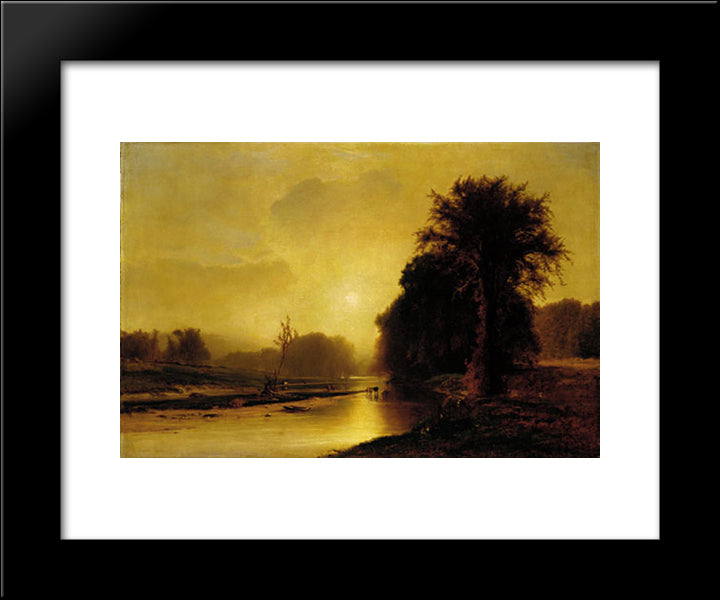 Autumn Meadows 20x24 Black Modern Wood Framed Art Print Poster by Inness, George