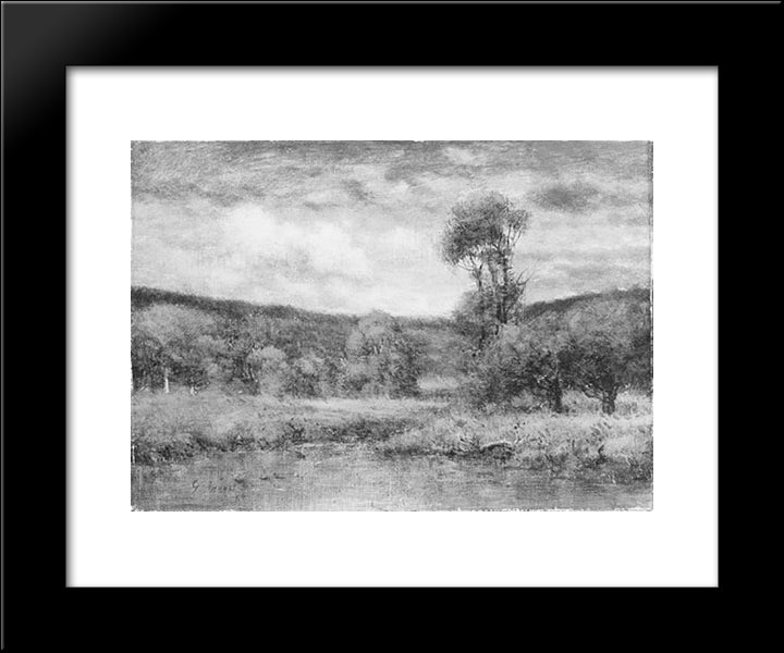Landscape 20x24 Black Modern Wood Framed Art Print Poster by Inness, George