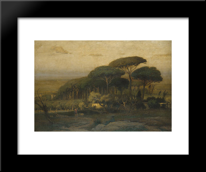Pine Grove Of The Barberini Villa 20x24 Black Modern Wood Framed Art Print Poster by Inness, George