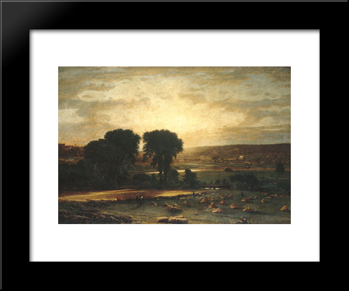 Peace And Plenty 20x24 Black Modern Wood Framed Art Print Poster by Inness, George